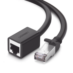 Cable de Extensi?n Cat6 RJ45 F/UTP / Macho a Hembra / 3 Metros (9.84 Pies) / M?todo de Conexi?n 568B / Velocidad de Transmisi?n 1000Mbps / Ancho de Banda del Canal 250MHz / Caja de Cobre / Negro