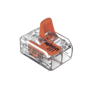 Borne de Conexión con Palancas / Serie 221 / 6 mm² Máximo / 30 A / 300 V / Transparente / T85 / CAGE CLAMP® / Conexión Lateral