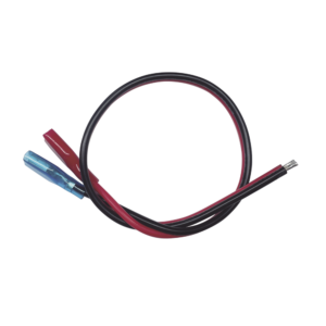 Cables en Paquete Dual / Cable Rojo y Negro / 30 cm (11.81 Pulgadas) / Terminal F1 en un Extremo / Puntas Libres en el Otro / Conexi?n a Bater?as de Respaldo