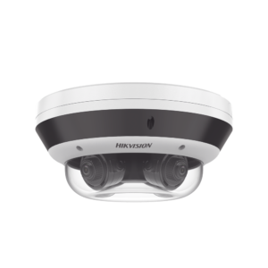 PanoVu Series / Vista Panorámica 360º / 4 Lentes Mot. 2.8 a 8 mm (4 Megapixel por Lente) / 16 Megapixel en Total / WDR 120 dB / DARKFIGHTER / Exterior IP67 / IK10 / PoE+ / 30 mts IR / Micro SD