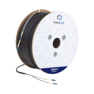 Carrete de Fibra ?ptica Monomodo con Conectores LC-LC Duplex, Reforzada con Kevlar, de 300 Metros (984.25 Pies), Para Instalaciones Subterr?neas por Tuber?a