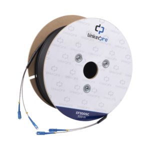 Carrete de Fibra ?ptica Monomodo con Conectores SC-SC Duplex, Reforzada con Kevlar, de 300 Metros (984.25 Pies), Para Instalaciones Subterr?neas por Tuber?a