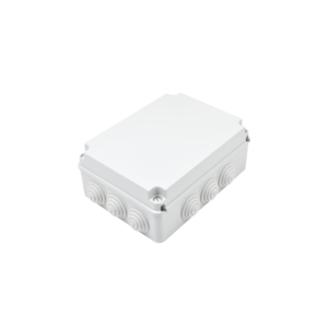 Caja Estanca de PVC Para Derivación y Conexión, 12 Entradas, Tapa Atornillada, 300x220x120 mm (Área interna), Uso Exterior IP55, Material que no Propaga el Fuego y Libre de Hálogenos