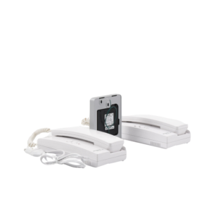 Kit de Audio Portero con 2 Auriculares y Frente de Calle