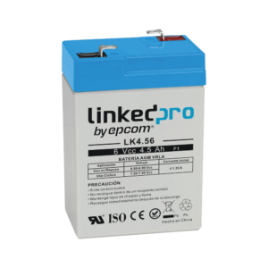 Batería de respaldo 6 V 4.5 Ah AGM | Certificada UL94-HB Resistencia a la flama básica | Especial para Seguridad Electrónica | Vida útil 5 años | Terminales F1 + Adaptador F2