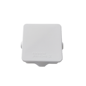 Caja de Conexiones Impermeable IP55 con 4 Entradas, 80 x 80 x 50 mm, para Instalaciones Industriales, Comerciales y Residenciales, Incluye Tornillería para su Instalación