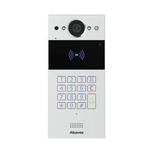 Videoportero SIP / Teclado y Lector de Tarjeta / Notificación App / Notificación Llamada Telefónica / Configuración en la Nube / POE / IP65 / Cámara de 2 MP / NFC / PIN Temporal para Visitas / Control de 2 Puertas