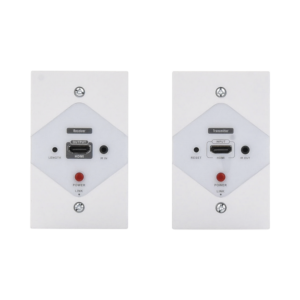 Kit Extensor HDMI en PLACAS DE PARED para distancias de 40 metros / Resolución 1080P @ 60 Hz / Cat 6/6A/ 7 / HDR/ Cero Latencia / Soporta Control Remoto / Placa de pared de 2.74 x 4.49” (tamaño estándar de EE.UU.).