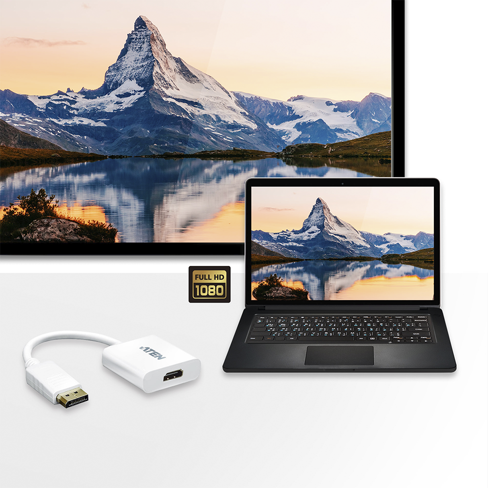 Adaptador de Entrada DisplayPort- Salida HDMI | 1080p | Compatible con audio | - Image 2