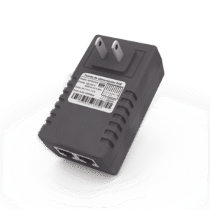 Adaptador de pared / Inyector PoE / 48 Vcc / 0.5 A / Controlado por chip IC / Protección contra OV, OC, SC, UV/ Fácil de instalar