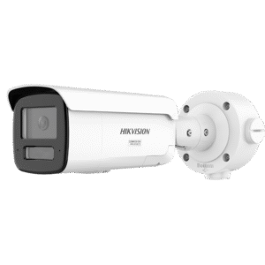 [ PROTECCIÓN ACTIVA ] Bala IP 4 Megapixel / Lente 4 mm / 60 mts IR / Exterior IP67 / Micrófono y Bocina Integrado (Audio de Dos Vías) / DARKFIGHTER / PoE+ / Luz Estroboscopica / ONVIF / Micro SD / 4 Analíticos