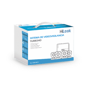 KIT TurboHD 1080p / DVR 4 canales / 4 Cámaras Bala de Metal / H.265+ / 1 Fuente de Poder Profesional / Accesorios de Instalación
