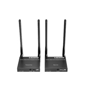 Extensor Inalámbrico HDMI| Con KVM | 4K@60Hz 4096x2160 | Tecnología ipcolor | Banda 5G 5.18-5.24 GHz | Distancia 50 m | Conexión de Hasta 1 a 4