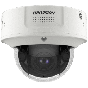 Domo IP 8 Megapixel / Lente Mot. 2.8 a 12 mm /  DARKFIGHTER / WDR 120 dB / IK10 / 30 mts IR / Conteo Facial / Detección Facial / Interior / PoE / Búsqueda por Atributos / Micrófono Integrado / Micro SD