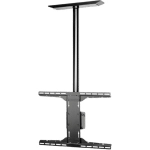Soporte de techo universal para Pantallas de 32" a 90" / Capacidad de Carga 68.2 kg / Patrón de Montaje hasta 600 x 400 mm / Columna de Aluminio de 36" / Inclinación Ajustable -5° a 20°