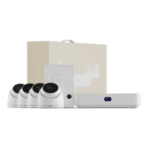 UniFi Protect UNVR Instant Kit – Solución Todo en Uno con NVR Instant, 4 Cámaras G5 Turret Ultra y Disco Duro de 1 TB para una Configuración Rápida y Sencilla